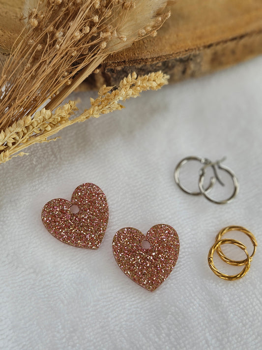 Pampilles interchangeables  - MARIETTE - CHAMPAGNE PAILLETTES