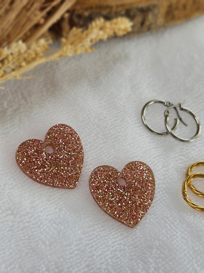 Pampilles interchangeables  - MARIETTE - CHAMPAGNE PAILLETTES