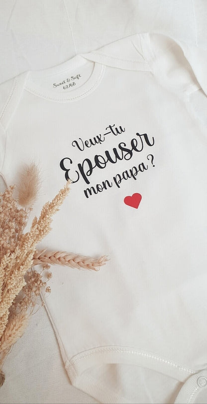 Body personnalisé | vêtement bébé personnalisé | annonce mariage | demande mariage | naissance | cadeau personnalisé | pour bébé | maman |