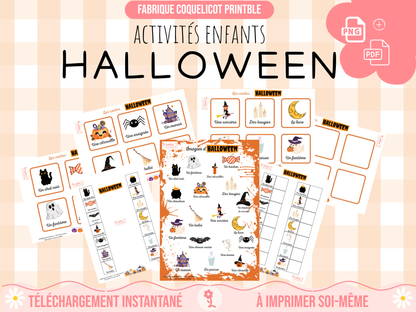 Fichier éducation HALLOWEEN / fichier imagier enfant bébé découverte automne citrouille