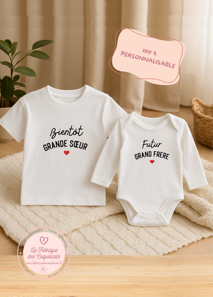 Body personnalisé | vêtement bébé personnalisé | naissance | cadeau personnalisé | pour bébé | maman |