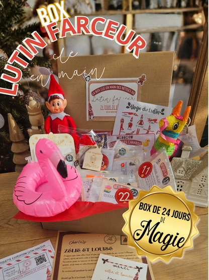 Box de bêtises clé en main pour Lutin farceur - personnalisée - par 12 ou 24 bêtises