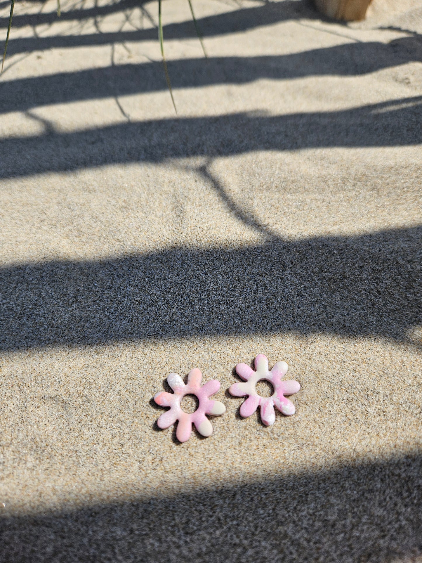 Boucles oreilles interchangeables SOLENE - NACRÉ ROSE