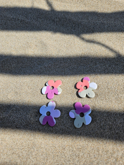 Boucles oreilles interchangeables GEORGETTE - ARLEQUIN ROSE