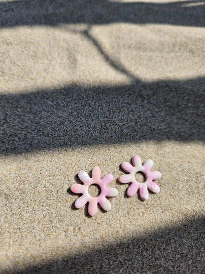Boucles oreilles interchangeables SOLENE - NACRÉ ROSE